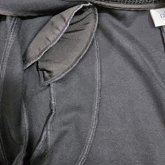 Cabi Black Tie Jacket Black Ponte Sweater Knit Collar Cropped Double Breasted 8 - Picture 8 of 10